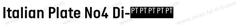 Italian Plate No4 Di字体转换